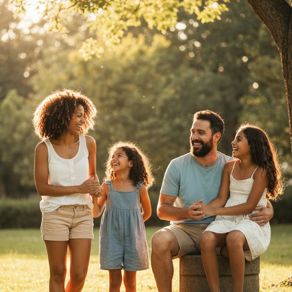 Family spending time together outdoors